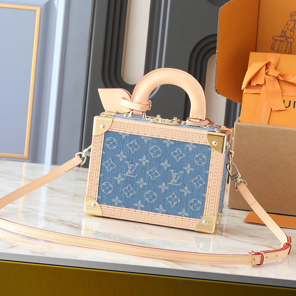 lv petite valise De*1m bleu