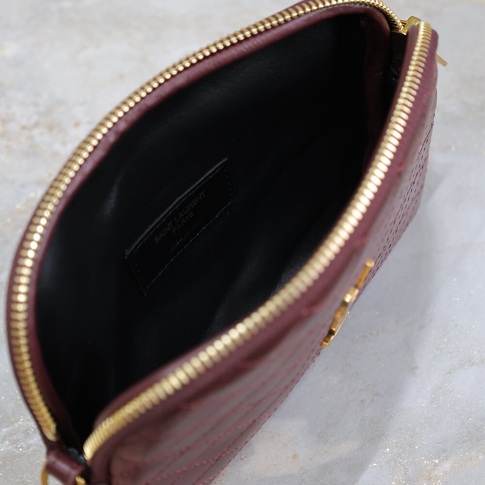 Y51 Gaby zipped pouch in quilted lambskin(HIGH-END)