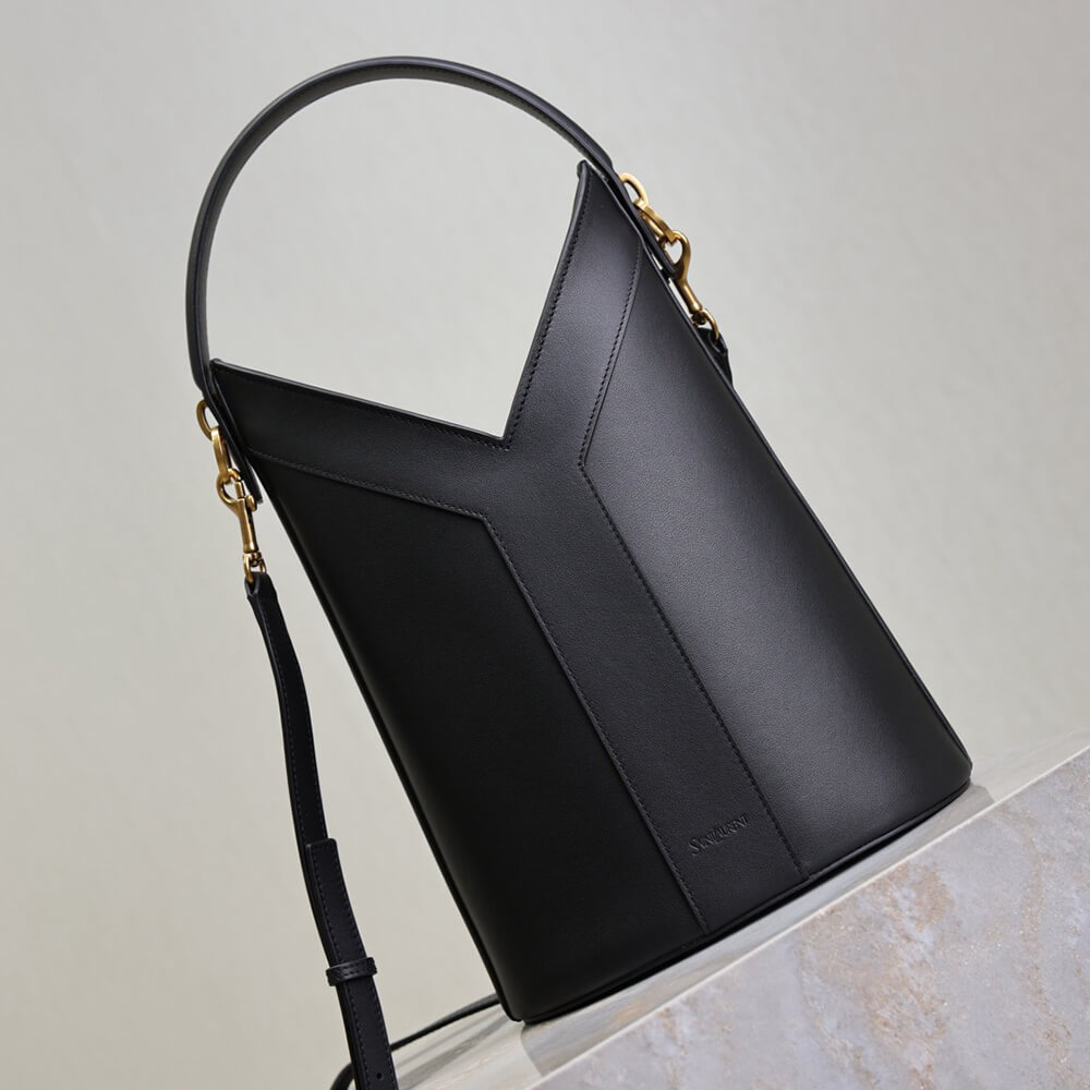 Y51 Y top-handle bucket in leather(HIGH-END GRADE)