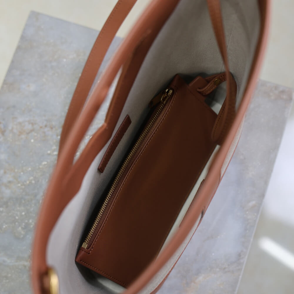 Y51 Y small bucket in canvas and leather(HIGH-END GRADE)