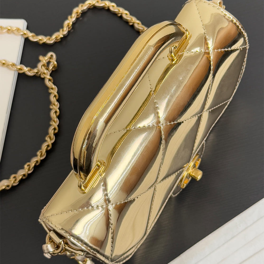 Ch**el Mini Flap Bag with Top Handle(high-end grade)