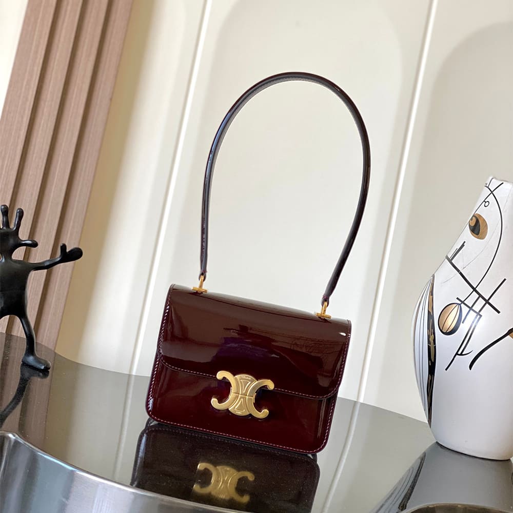 Ce1i*e TEEN GARANCE bag in PATENT CALFSKIN(HIGH-END GRADE)