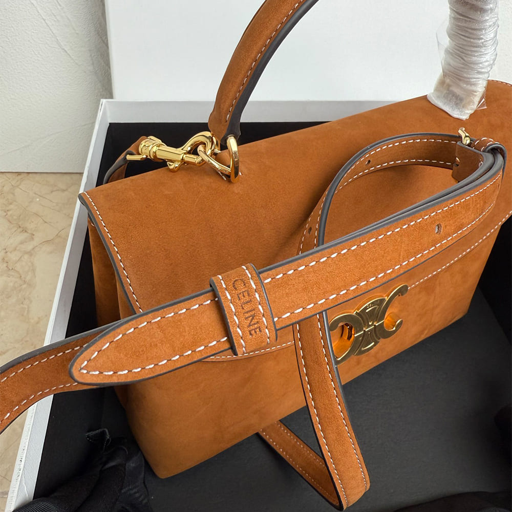 Ce1i*e MEDIUM NINO BAG IN GRAINED NUBUCK CALFSKIN(HIGH-END GRADE)