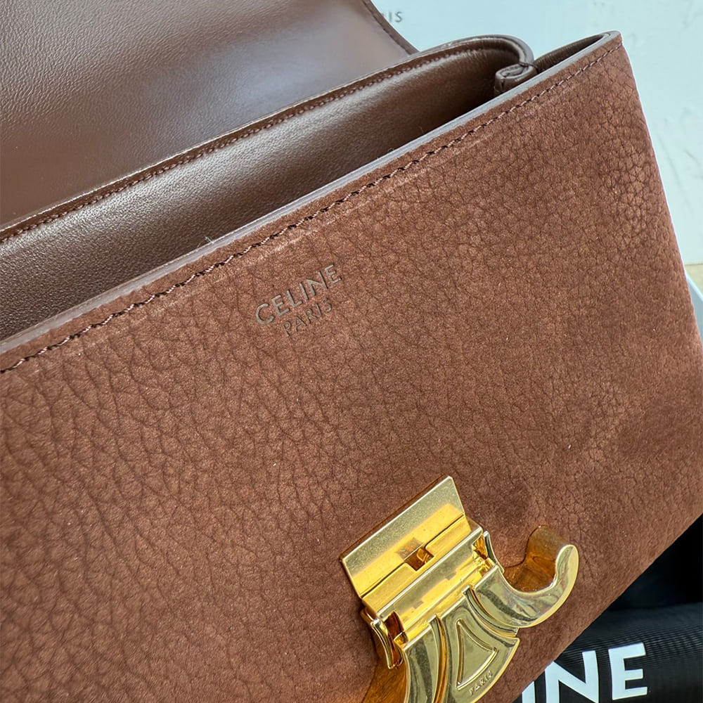 Ce1i*e MEDIUM NINO BAG IN GRAINED NUBUCK CALFSKIN(HIGH-END GRADE)